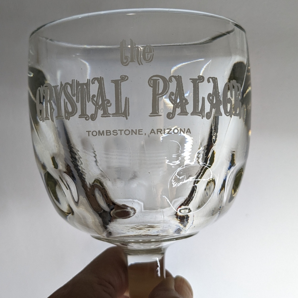 Crystal Palace Saloon Beer Barware Mugs Glass 6" Light amber color Lot of 2 E-1